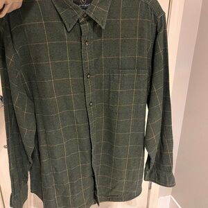 Burnside Olive Checkered Shirt